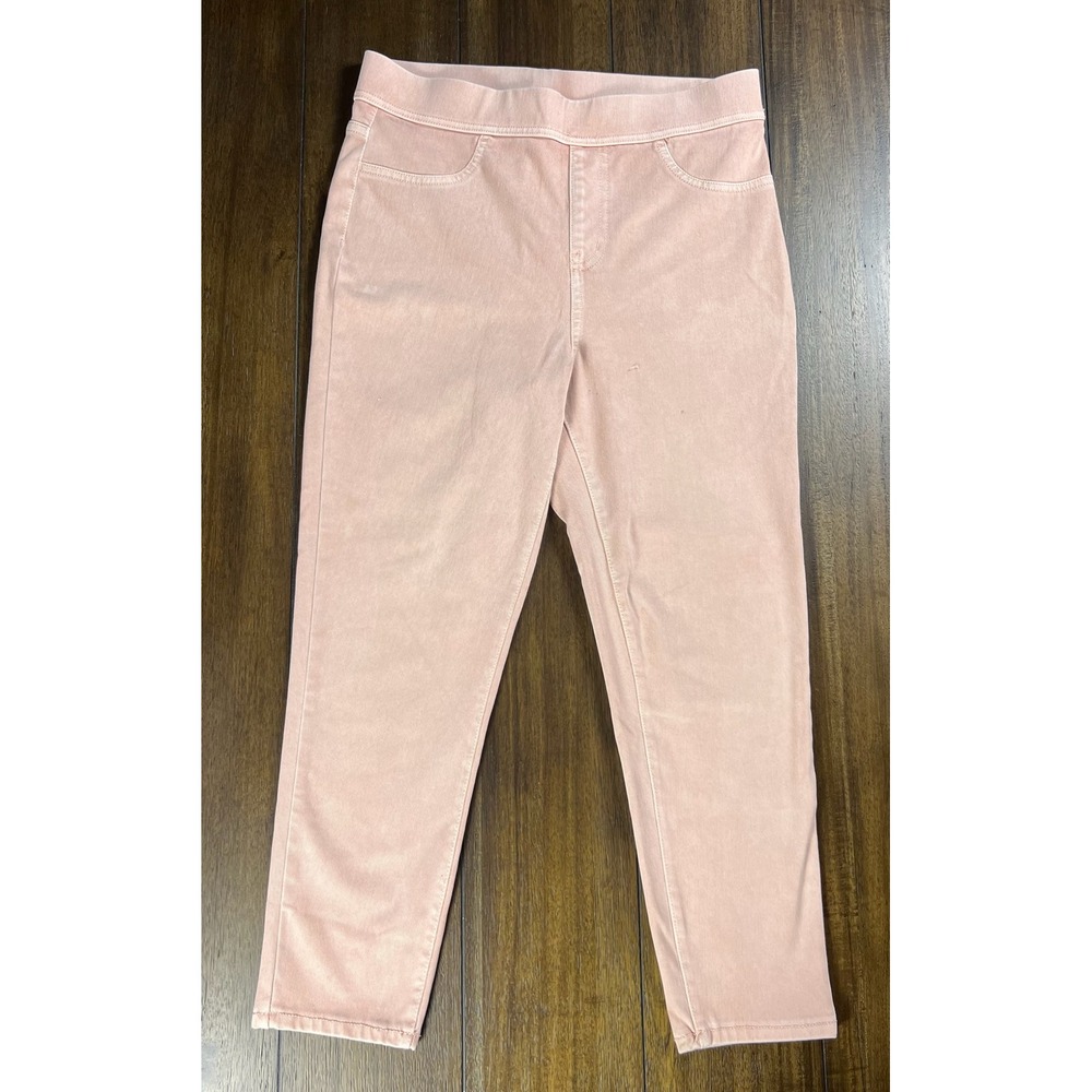 Time and Tru Pink Pull On Jeggings Womens Size M 8-10 Slim Fit Ankle Pants